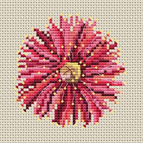 Red Flowering Gum Blossom PDF counted cross stitch pattern
